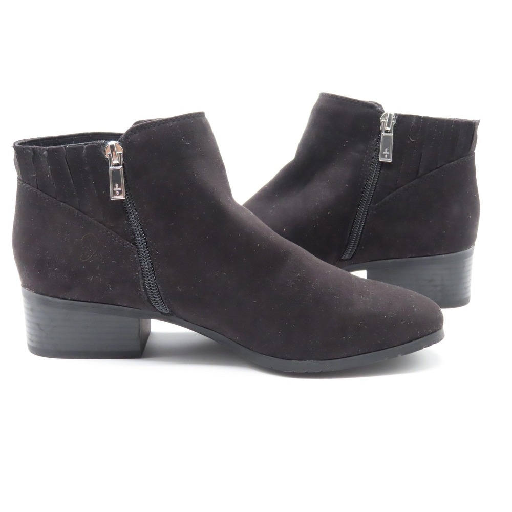 Kenneth Cole Reaction Boots Womens Size 8.5 Black Ankle Booties Low Block Heel - Picture 6 of 10